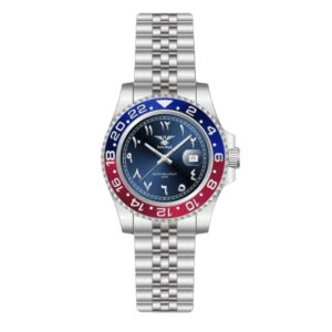 GMT - Silver Case With Blue Arabic Dial