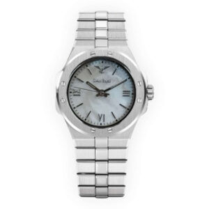 Silver Case with White Dial
