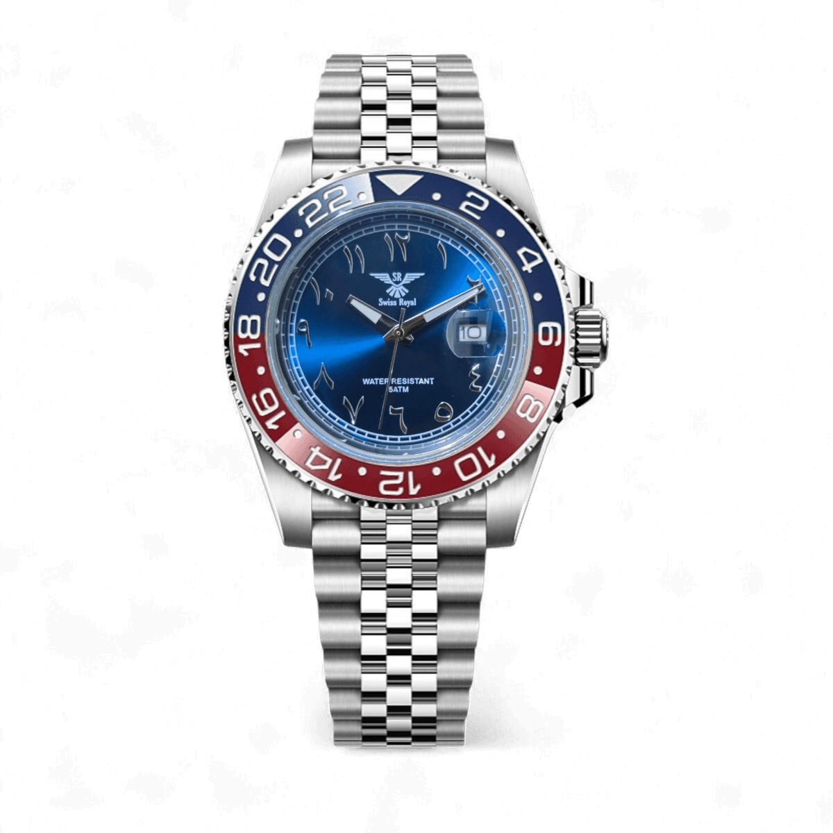 GMT Voyager Arabic Blue Dial
